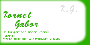 kornel gabor business card