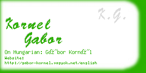 kornel gabor business card